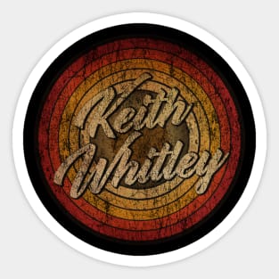 arjunthemaniac, circle retro faded Keith Whitley Sticker